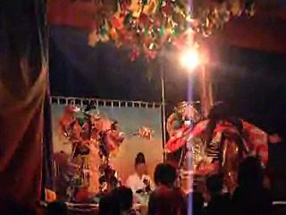 Japanese Traditional Dance " Kagura " at the Festival at Ogashira shirine in Hiroshima