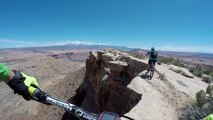 Mountain Biking Next To A 400-Foot Cliff In Moab, Utah Is Officially Insane