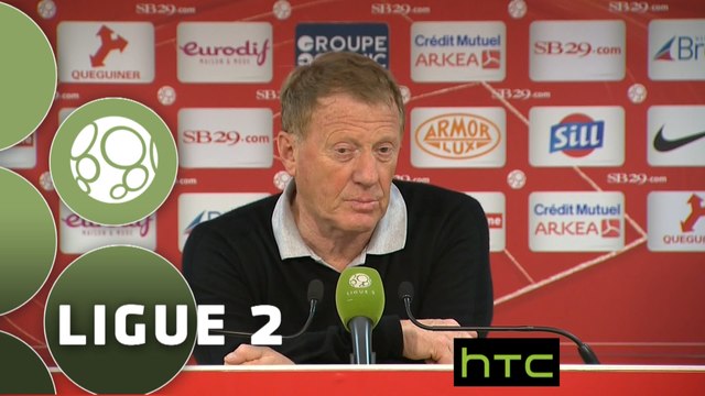 Conférence de presse Stade Brestois 29 - AJ Auxerre (0-0) : Alex DUPONT (BREST) - Jean-Luc VANNUCHI (AJA) - 2015/2016