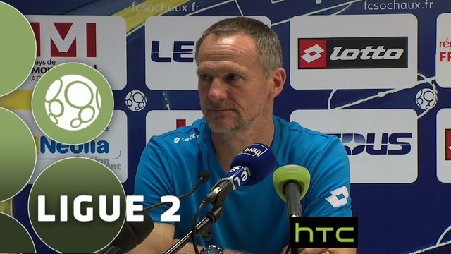 Conférence de presse FC Sochaux-Montbéliard - Clermont Foot (2-0) : Albert CARTIER (FCSM) - Corinne DIACRE (CF63) - 2015/2016