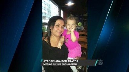 Menina de 3 anos morre atropelada por trator no Rio de Janeiro