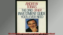 READ book  The Only Other Investment Guide Youll Ever Need Free Online