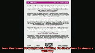 READ book  Lean Customer Development Building Products Your Customers Will Buy Free Online