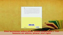 Download  Diez lecciones sobre etica poder y derecho  Ten lessons on ethics power and right  EBook