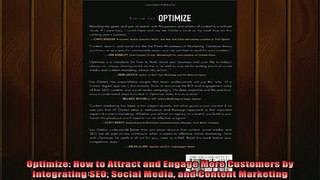 READ book  Optimize How to Attract and Engage More Customers by Integrating SEO Social Media and Online Free