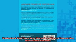 READ book  Startupland How Three Guys Risked Everything to Turn an Idea into a Global Business Full Free