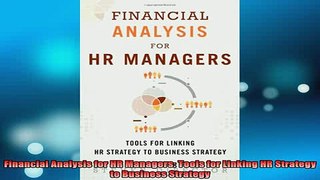READ book  Financial Analysis for HR Managers Tools for Linking HR Strategy to Business Strategy Online Free