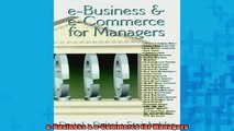 Downlaod Full PDF Free  eBusiness  eCommerce for Managers Online Free