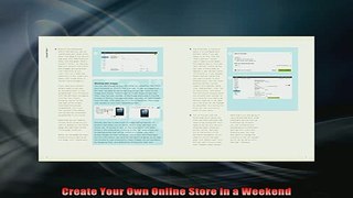 Downlaod Full PDF Free  Create Your Own Online Store in a Weekend Full EBook