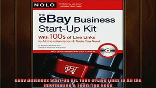 READ book  eBay Business StartUp Kit 100s of Live Links to All the Information  Tools You Need Free Online