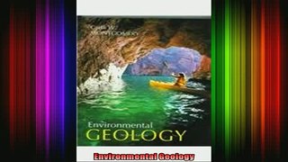 EBOOK ONLINE  Environmental Geology  FREE BOOOK ONLINE