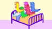 Five little Dinosaurs jumping on bed Peppa Pig Ballerina new episode 2016 songs for Kids  #