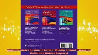 EBOOK ONLINE  Guided Inquiry Design in Action Middle School Libraries Unlimited Guided Inquiry  FREE BOOOK ONLINE