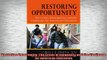 FREE PDF  Restoring Opportunity The Crisis of Inequality and the Challenge for American Education  DOWNLOAD ONLINE