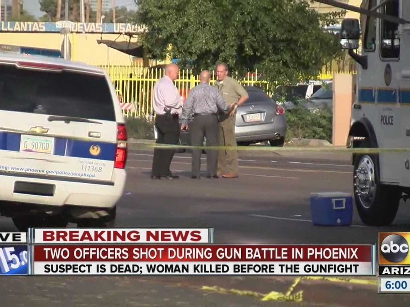 Two Phoenix police officers injured in shootout, suspect killed