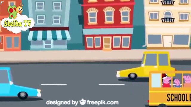 Peppa Pig em Português - A Roda do Autocarro - canções para crianças