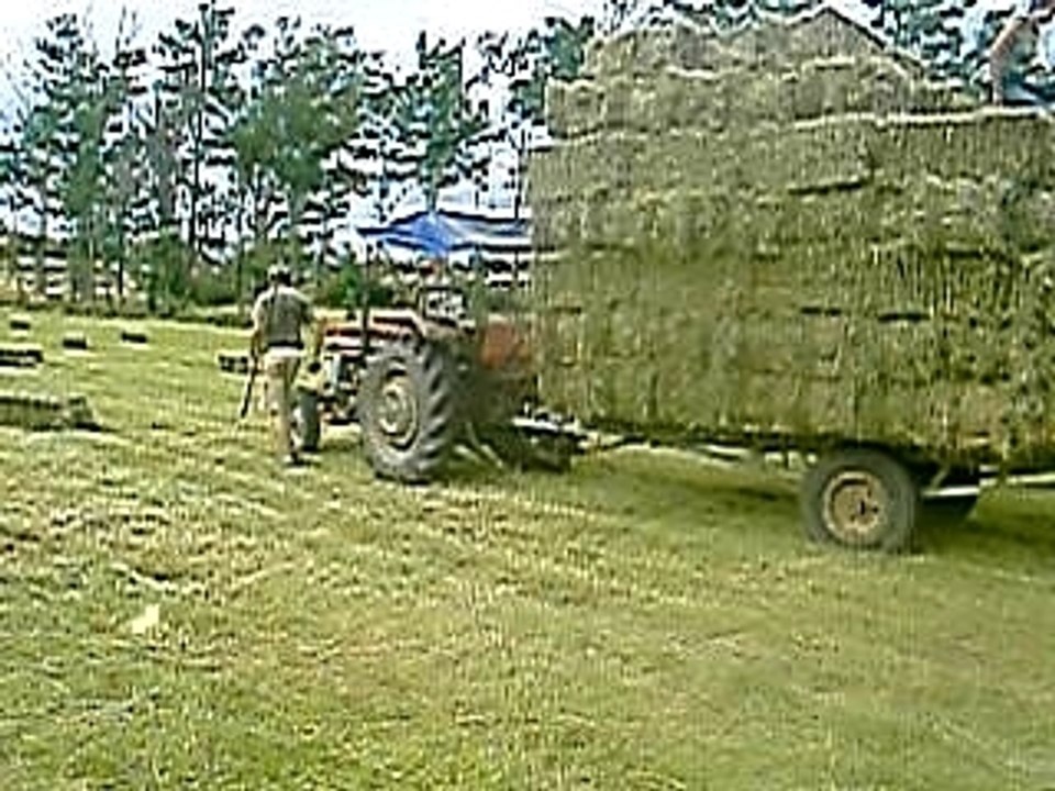 Chargement de balots