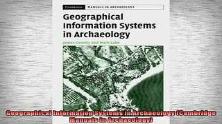DOWNLOAD FREE Ebooks  Geographical Information Systems in Archaeology Cambridge Manuals in Archaeology Full Ebook Online Free