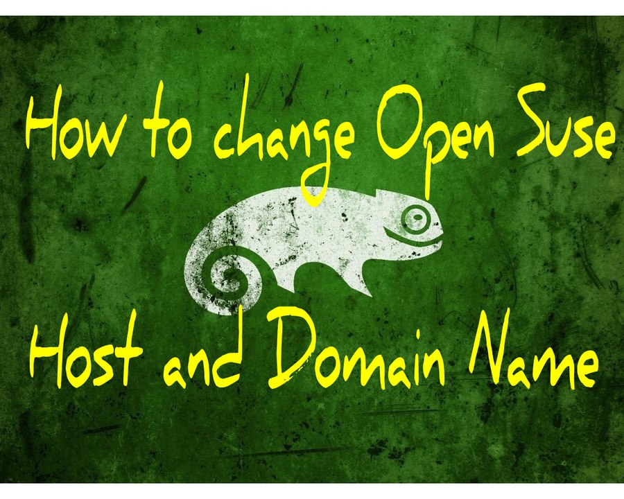 How to change Open Suse hostname and domain name