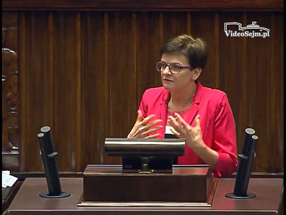 Poseł Krystyna Szumilas - Wystąpienie z dnia 12 maja 2016 roku.