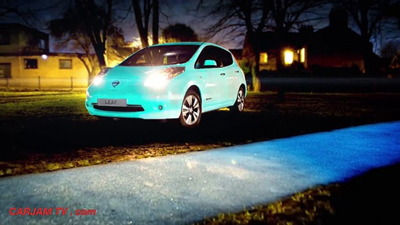 Nissan Leaf 2016 First Glow In The Dark Car Paint Commercial Electric Car Glow­in­the­dark CARJAM TV