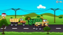 Car Cartoons for kids. Crane, Truck & Monster Truck. Excavator. Winter Construction Site. Episode 8