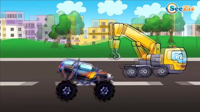 Cars Cartoons. Monster Truck with Racing Cars. Garbage Truck & Fire Trucks. Season 5. Episode 18