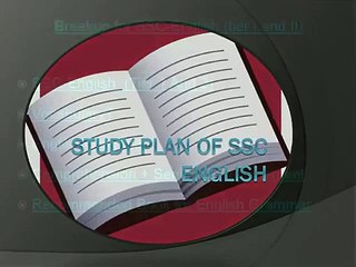 SSC CGL ENGLISH study plan smart way by student zone