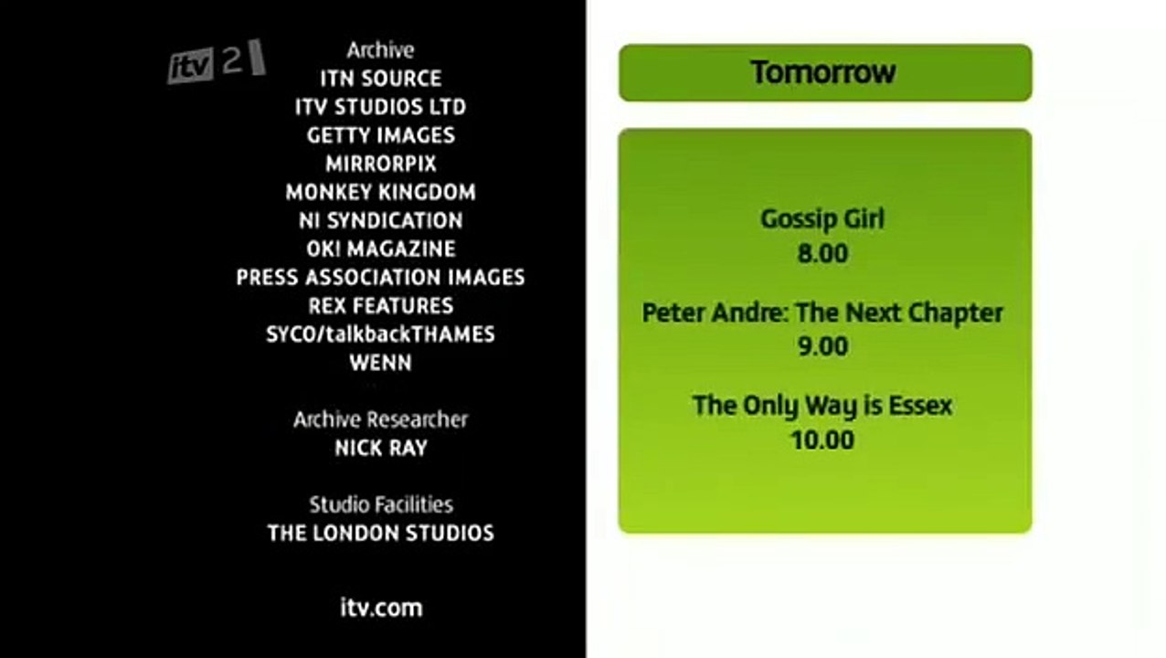 ITV2 End Credits Promotion - October 23, 2010