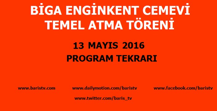 Biga Enginkent Cemevi Temel Atma Töreni 15 Mayıs 2016