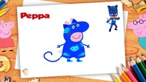 Peppa Pig PJ Masks 2 Finger Family  Costumes Party Nursery Rhymes Lyrics