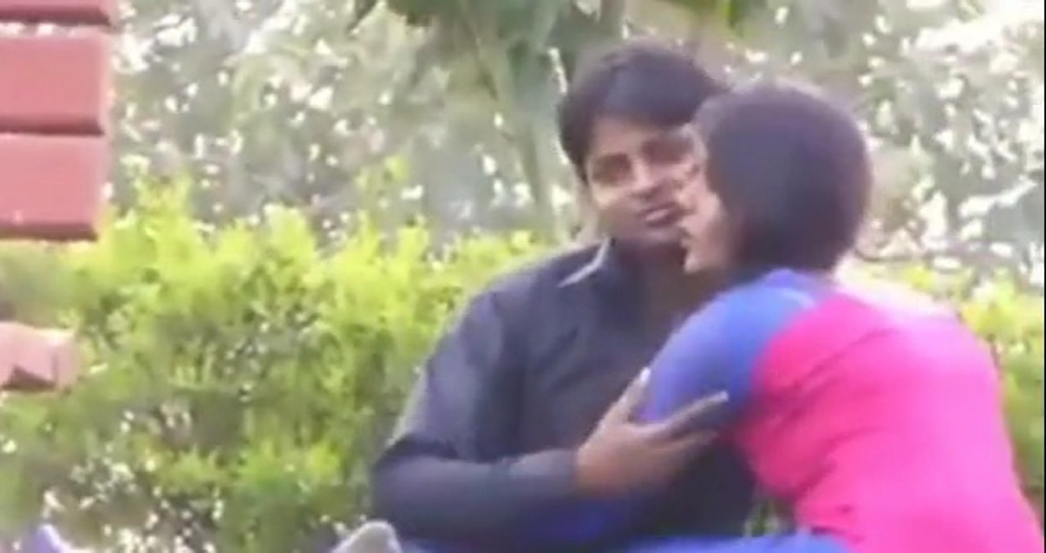 Girl And Boy Hot Romance In Park Publicly