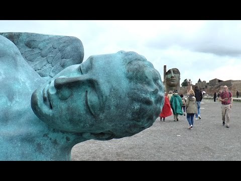 Pompei (NA) - Mattarella inaugura la mostra di Mitoraj (14.05.16)