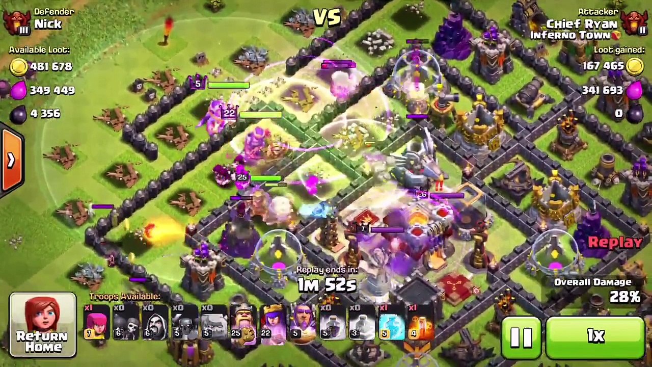 Clash of Clans - Trophy Pushing To Titans #2 - 1.6 MILLION LOOT!!!!