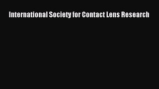 Read International Society for Contact Lens Research Ebook Free
