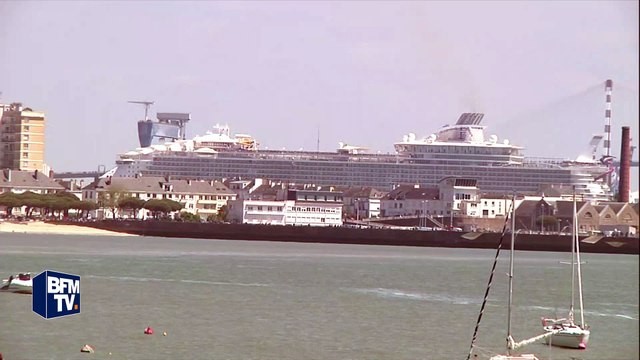 Le paquebot Harmony of the seas quitte le port de Saint-Nazaire