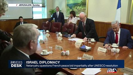Netanyahu questions French peace bid impartiallity after UNESCO resolution