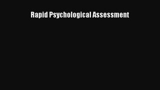 Download Rapid Psychological Assessment PDF Online