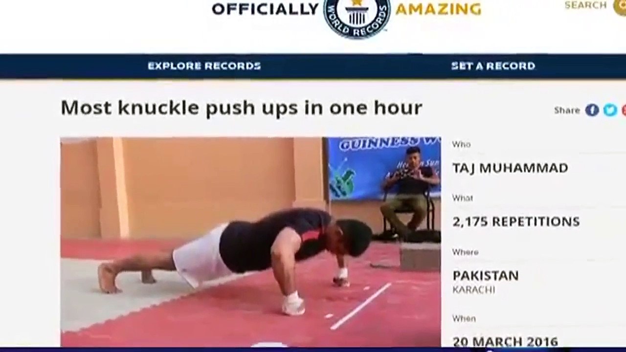Most push ups in an hour -2175 Push Ups- in One Hour(New Guinness World Record)