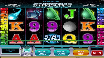 Starscape ilmainen kasino kolikkopeli Microgaming Video Esikatselu