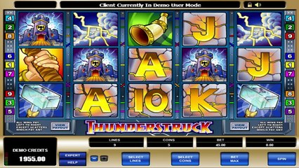 Thunderstruck ilmainen kasino kolikkopeli Microgaming Video Esikatselu