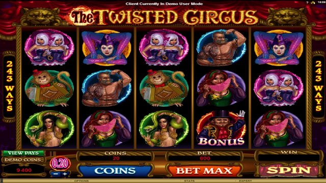 The Twisted Circus ilmainen kasino kolikkopeli Microgaming Video Esikatselu
