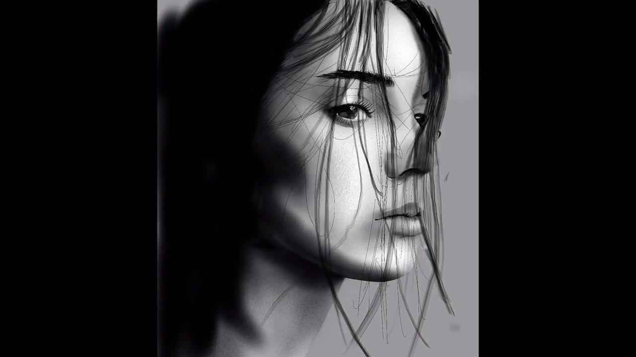 Kendall Jenner Speed Drawing using iPad Pro 9.7 + Apple Pencil + Procreate