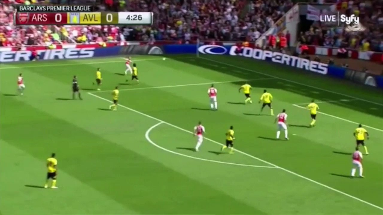 رباعية الارسنال في مرمي استون فيلا من الجولة الاخيرة الدوري الانجليزي 15-5-2016