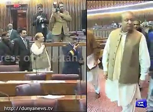 PM Nawaz Sharif will address in NA tomorrow, Report by Shakir Solangi, Dunya News.