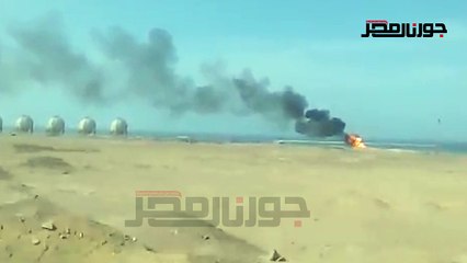 اندلاع حريق فى خط انتاج بترول فى ساحل البحر الاحمر