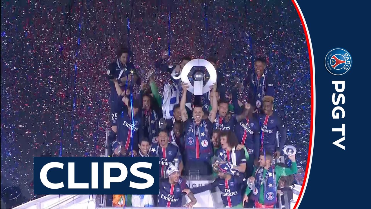 Celebrations: The trophy presentation
