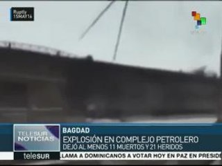 Скачать видео: Irak: atentado en refinería de Bagdad causa 11 muertos y 21 heridos