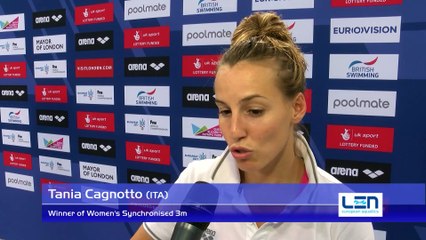 Tania Cagnotto, winner of Women's Synchronised 3m – Day 7, London