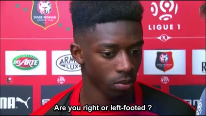 Ousmane Dembele Funny Interview About Preferred Foot!